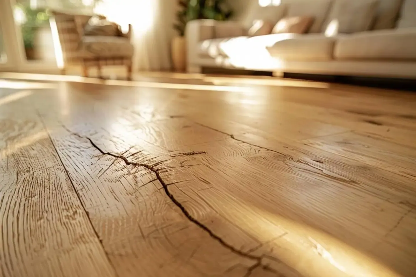 Réparer une rayure sur un plancher en bois sans faire pire