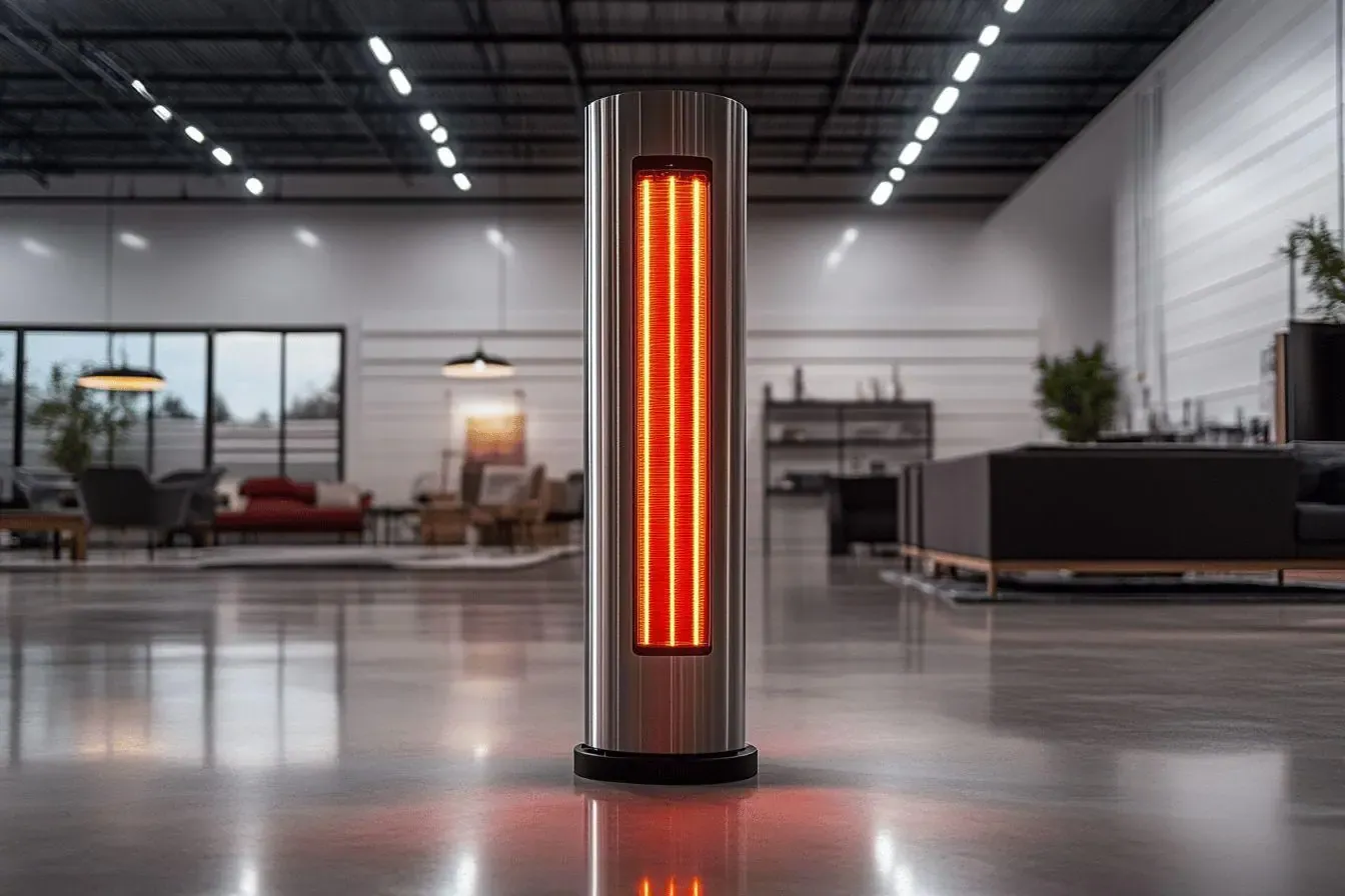Tube radiant gaz dans un showroom : chauffer sans voler la vedette